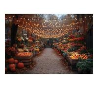 YongFoto 2,5x1,8m Sfondo autunnale del Ringraziamento Sfondo fotografico del mercato dei fiori di meloni Decorazione per la festa del raccolto per studio fotografico per ritratti