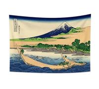 YONGFOTO 220x150cm Ukiyo-e Arazzo Monte Fuji 36 Viste Camera Tappezzerie Riva di Tago Bay EjiriPaesaggio Arte muraria Giapponese Pittura tradizionale Stile Toyo Arazzi