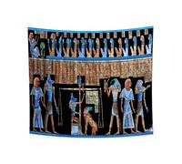 YONGFOTO 220x190cm Arazzo Antico Egitto, Dio Anubi Horus Passaggio Sotterraneo Equilibrio Dominio Civiltà Antica Arazzi Da Parete Per Casa Decorazione Da Parete Tovaglia Coperta