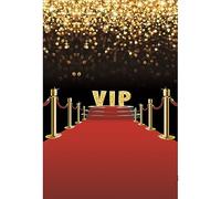 YongFoto 2x3m Vinile Fondale Foto Sfondo della scena VIP Tappeto rosso Paillettes dorate Macchie di scintillio Bokeh Sfondo Fotografico Photo Booth Partito Banner nozze Photo Studio Puntelli