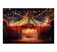 YongFoto 3,5x2,5m Circo Carnevale Sfondo Cielo notturno Tenda grande Glitter Luci Fata Sfondo fotografico Circo Bambini Adulti Carnevale Banner di eventi Feste a tema Oggetti di scena per Fotografico