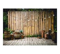 YongFoto 3 x 2,5 m vinile foto sfondo a righe parete in legno terra botti pali fotografia matrimonio festa studio fotografico sfondi accessori