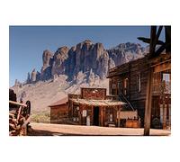 YongFoto 3x2,5m Sfondo da cowboy occidentale Cabina Corriere Stazione Montagna Natura selvaggia Sfondo di fotografia Festa a tema Paesaggio naturale Viaggio Compleanno Adults Portrait Photo Props