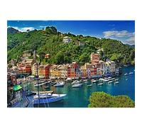 YongFoto 3x2m All'aperto Sfondo Baia di Portofino Villaggio di pescatori Barca Resort Porti turistici Montagna Italia View Sfondo di fotografia per adulti Viaggio Nozze Servizio fotografico Studio
