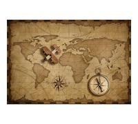 YongFoto 3x2m Fotografia Sfondo Mappa Del Mondo Vecchio Bussola Elicottero Viaggio a Tema Foto Banner Per Le Vacanze Adulti Pensionamento Bambini Laurea Biblioteca Decorazione Interna Props