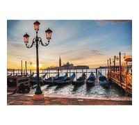 YongFoto 3x2m Sfondo Fotografico Gondole italiane tradizionali in Europa Venezia Chiesa San Giorgio Maggiore Sunrise Fondale Foto Festa Bambini Boby Nozze Adulto Partito Studio Fotografico Puntelli
