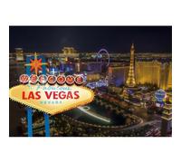 YongFoto 4,5x3m Sfondo di Las Vegas Welcome To Fabulous Las Vegas Casino Nevada Billboard Sign Citt?Vista notturna Fotografia Sfondo Film a tema Party Decor Ritratto Puntelli per foto Vinile