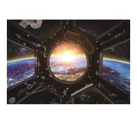 YongFoto 4,5x3m Vinile Sfondo Fotografico Space Capsule Science and Technology Moon Notte stellata Astratto Fondale Foto Festa Bambini Boby Partito Studio Fotografico Puntelli