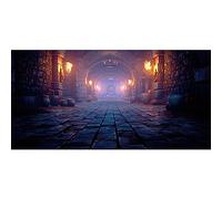YongFoto 4x2m Edificio d'epoca Sfondo Mattone antico Castello Tunnel Magico Mistero Fiamma Sfondi per tessuti per studi fotografici Bambini Decorazioni per feste di streghe Photoshoot Puntelli
