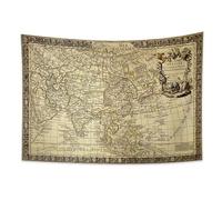 YONGFOTO Arazzo Mappa Mondiale Vintage Antica Navigazione Mar Occidentale Atlante Storico Arazzo da Parete Dormitorio Divano Coperta, 150x100cm