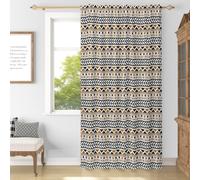 YONGFOTO Tende Boho Per Camera da Letto Vintage Geometrico Occidentale Tribale Semi-Trasparente Filtrante la Luce Tende Per Soggiorno Con Passante per Bastone 1 Pannello 107 x 160 cm