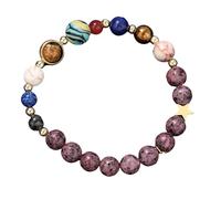 YONGHONGKEJI 12 constellations Bracelet For Women Eight Planets Guardian Star Wristbands Natural Stone Beaded Bracelets For Men Elastic Ball Bearings Cuff Bangle Jewellery Gifts Sagittarius
