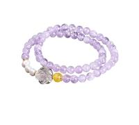 YONGHONGKEJI Braccialetti Di Cristallo Curativi In Pietra Naturale Braccialetti Di Pietre Preziose Reiki per La Protezione Dei 7 Chakra Bracciale A Doppio Giro Di Cristallo Di Perle Di Giada