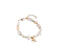 YONGHONGKEJI Braccialetti Di Cristallo per Donne Bracciali A Forma Di Conchiglia E Stella Marina 7 Chakra Pietre Naturali Irregolari Braccialetti Di Cristallo Curativi Accessori Da Spiaggia Boho Gio