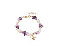 YONGHONGKEJI Braccialetti Di Cristallo per Donne Bracciali A Forma Di Conchiglia E Stella Marina 7 Chakra Pietre Naturali Irregolari Braccialetti Di Cristallo Curativi Accessori Da Spiaggia Boho Gio
