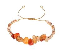 YONGHONGKEJI Chakra Bracelets For Women Natural Colorful Crystal Bracelets For 7 Chakra Lrregular Gemstone Cuff Bangle Crystal Chip Bangle Adjustable Rope Wristbands Jewellery Gifts Orange