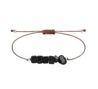 YONGHONGKEJI Chakra Bracelets For Womens Natural Colorful Crystal Bracelet For 7 Chakra Lrregular Gemstone Cuff Bangles Crystal Chip Adjustable Rope Wristbands Jewellery Gifts For Women Black Agate