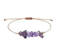 YONGHONGKEJI Chakra Bracelets For Womens Natural Colorful Crystal Bracelet For 7 Chakra Lrregular Gemstone Cuff Bangles Crystal Chip Adjustable Rope Wristbands Jewellery Gifts For Women Amethyst