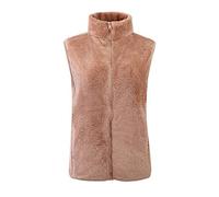YONGHONGKEJI Gilet In Pile Teddy per Donna Scaldamuscoli Gilet Tinta Unita Leggero Caldo con Collo Alto Senza Maniche con Cerniera Tasche per Sport All'Aria Aperta Escursionismo Pelle Rosa Taglia S