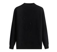 YONGHONGKEJI Maglione per Anziani Maglioni per Vecchie Signore Fodera in Velluto Maglieria con Strass retrò Floreale Jacquard Pullover per Mezza età E Anziani Girocollo Maniche Lunghe Vestiti per