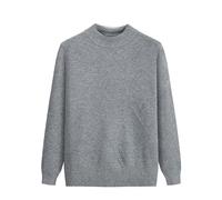 YONGHONGKEJI Maglioni per Vecchie Signore Maglieria Floreale Jacquard Maglioni per Mezza età E Anziani Maglie Leggere Casual Felpa Morbida E Comoda da Indossare da Nonna Grigio L