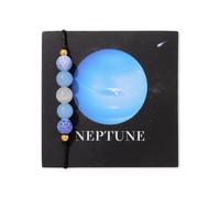 YONGHONGKEJI Planet Bracelet Solar System Universe Galaxy Natural Stone Beaded Bracelets For Women Adjustable Rope Cuff Bangle Eight Planets Guardian Star Wristbands For Men Astronomy Gifts Neptune