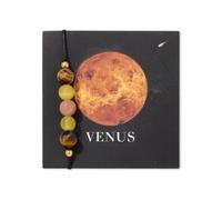 YONGHONGKEJI Planet Bracelet Solar System Universe Galaxy Natural Stone Beaded Bracelets For Women Adjustable Rope Cuff Bangle Eight Planets Guardian Star Wristbands For Men Astronomy Gifts Venus