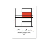 YONGKUIQMK Astratto Piet Mondrian Geometric Wall Art Canvas Poster Dipinti e Stampe Immagini da Parete for Soggiorno Arredamento for la Casa(B,30x40cm No Frame)
