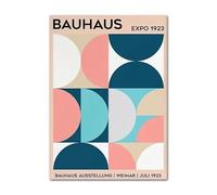 YONGKUIQMK Bauhaus Expo Architettura Puzzle Linee Astratte Canvas Poster Stampa Wall Art for Soggiorno Home Decor(A,30X40 cm Unframed)