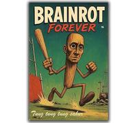 YONGKUIQMK Decorazione murale vintage alla moda con fumetti, poster di creature strane e divertenti, decorazione for la casa, la stanza, il garage e il bar(DEWW90a,40x60cm No Frame)