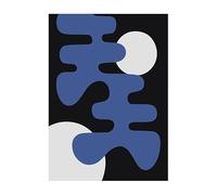 YONGKUIQMK Forme astratte e linee su tela, poster e stampe di linee geometriche retrò, immagine artistica da parete for l'arredamento della casa(Q0023-2,30X42cm Unframed)