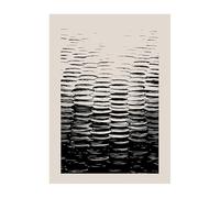 YONGKUIQMK Forme astratte e linee su tela, poster e stampe di linee geometriche retrò, immagine artistica da parete for l'arredamento della casa(Q0023-7,30X42cm Unframed)