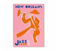 YONGKUIQMK Jazz Festival Musica Grammofono Sassofono Dischi in Vinile Violoncello Tela Dipinto Poster Stampa Murale Immagine Decorazione Casa(B,30x40cm NO FRAME)