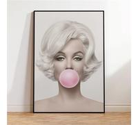 YONGKUIQMK Marilyn Monroe che mastica gomma da masticare, stampa artistica su tela, poster, quadri, soggiorno, camera da letto, arredamento for la casa(20x30cm NO FRAME)