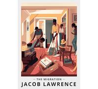 YONGKUIQMK Minimalista La migrazione Afroamericano Classico Mostra Poster Tela Pittura Immagini da parete Arredamento for la casa(E,30X40cm Unframed)