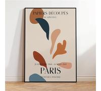 YONGKUIQMK Modern Papiers Découpés Paris Wall Art Prints Canvas Painting Poster Picture For Living Room Home Decor(50x70cm NO FRAME)