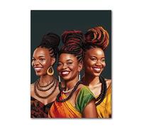 YONGKUIQMK Poster e stampe di ritratti di donne africane moderne, dipinti su tela, quadri artistici da parete for l'arredamento della casa del soggiorno(61448-02,40x60cm No Frame)
