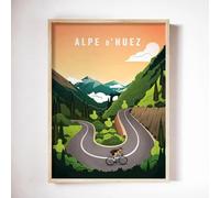 YONGKUIQMK Stampa Mont Ventoux Col du Tourmalet Bahomontes Vintage Canvas Poster Wall Art Pictures Stampe di biciclette Regalo for la stanza Decorazione for la casa(B,40X60CM no frame)