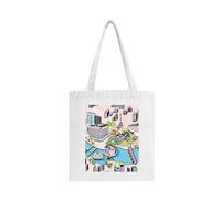 YONGLAN KPOP Borsa di Tela con Logo Blackpink -Shopping o Tempo Libero - Articoli per Fan di Jisoo, Jennie, Rosé e Lisa