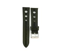 YONGNAGUI NASUNJIA Cinturino For Orologio Fatto A Mano Cera Oleosa Traspirante Pelle Di Cavallo Pazzo 18 19 20 21 22 Polsino Con Cinturino A Sgancio Rapido In Vera Pelle(Green,18mm)