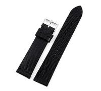 YONGNAGUI NASUNJIA Cinturino For Orologio In Vera Pelle Modello Lucertola 18mm 19mm 20mm 22mm Uomo Donna Cinturino For Orologio Bracciale Con Ciondoli Nero Caffè Marrone(Black,20mm)
