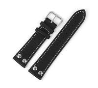 YONGNAGUI NASUNJIA Cinturino For Orologio In Vera Pelle Modello Lychee Nero Caffè Marrone Rivetti Cinturino A Sgancio Rapido Cinturino Da Polso Bracciale Da Cintura 18mm 20mm 22mm 24mm(Black,20mm)