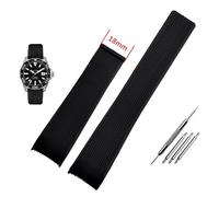 YONGNAGUI NASUNJIA Cinturino in gomma compatibile con TAG WAY201A/WAY211A 300|500 cinturino da polso 21 mm 22 mm Arc End nero blu cinturino con fibbia pieghevole, 22mm