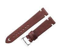 YONGNAGUI NASUNJIA Cinturino in pelle 18 mm 20 mm 22 mm cera olio vero cinturino per orologi marrone rossastro a S chiusura rapida cinturino in pelle bovina compatibile con Gear S3, 18 mm