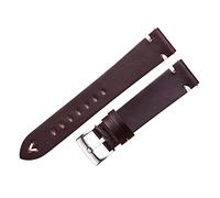 YONGNAGUI NASUNJIA Cinturino in pelle 18 mm 20 mm 22 mm cera olio vero cinturino per orologi marrone rossastro a S chiusura rapida cinturino in pelle bovina compatibile con Gear S3, 18 mm