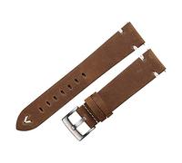 YONGNAGUI NASUNJIA Cinturino in pelle 18 mm 20 mm 22 mm cera olio vero cinturino per orologi marrone rossastro a S chiusura rapida cinturino in pelle bovina compatibile con Gear S3, 20mm