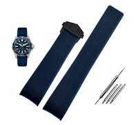 YONGNAGUI NASUNJIA Compatibile con cinturino in gomma con Tag way201a / way211a 300 | 500 Cinturino da polso 21mm 22mm ARC End Black Black Watch Band Band con fibbia pieghevole(Blue black clasp,21mm)
