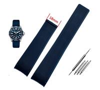YONGNAGUI NASUNJIA Compatibile con cinturino in gomma con Tag way201a / way211a 300 | 500 Cinturino da polso 21mm 22mm ARC End Black Black Watch Band Band con fibbia pieghevole(Blue no clasp,22mm)