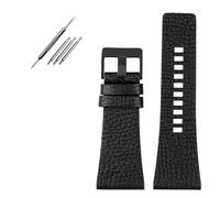 YONGNAGUI NASUNJIA Compatibile con Diesel/Police Watchands Polsino da uomo GRANDE GRANDE BANDS 2 6mm 28mm 30mm 32mm Cinturino in pelle nera in pelle genuina marrone(Black BK,32mm)