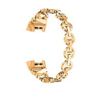 YONGNAGUI NASUNJIA Compatibile con Fitbit Charge 5 Smart Watch Band Cinturino in acciaio inossidabile Bracciale a catena con anello in metallo for Charge 2 3 4(Rose gold,For charge 2)